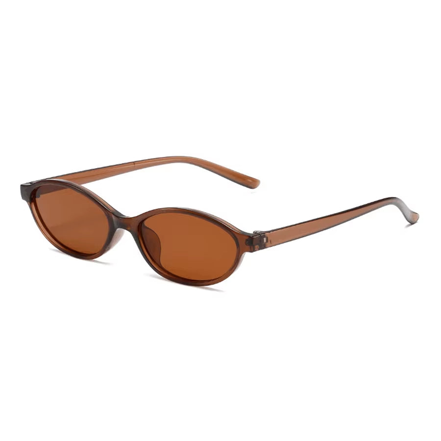 Chic Leopard Brown Oval Sunglasses for Women - 2024 Trendy Retro Shades
