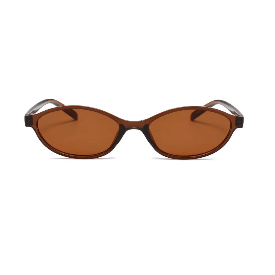 Chic Leopard Brown Oval Sunglasses for Women - 2024 Trendy Retro Shades