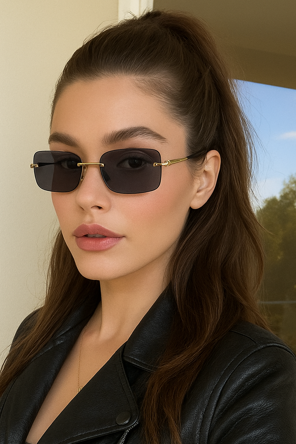 Elevate Your Summer Style with Trendy Rimless Rectangle Sunglasses for Women and Men - Perfect for Travel and Outdoor Adventures!