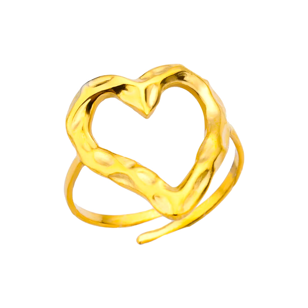 Elegant 316L Stainless Steel Gold Rings for Women - Timeless Luxury Wedding & Fashion Cocktail Ring - Never Fade, Hypoallergenic, Free Shipping