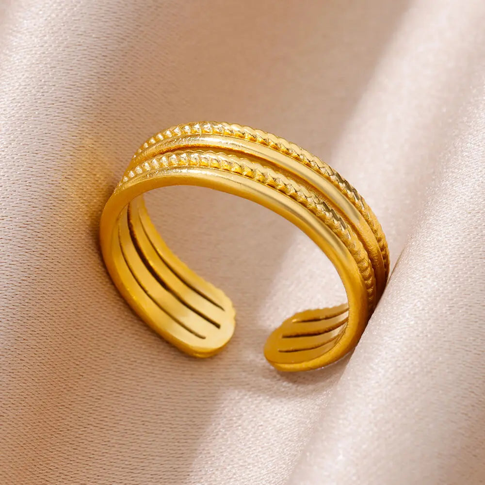 Elegant 316L Stainless Steel Gold Rings - Add any 2 to your basket and get 1 FREE