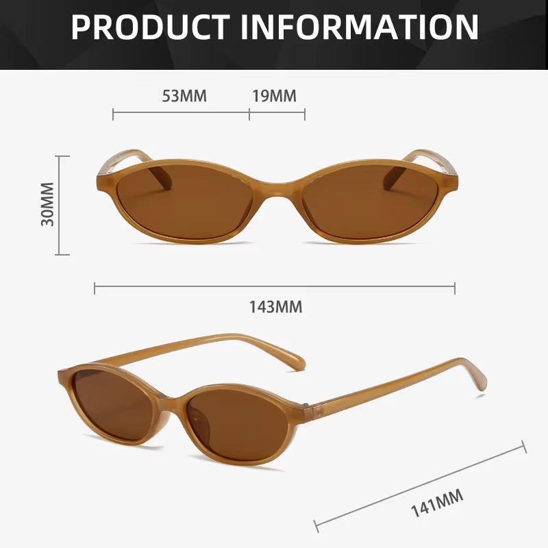 Chic Leopard Brown Oval Sunglasses for Women - 2024 Trendy Retro Shades